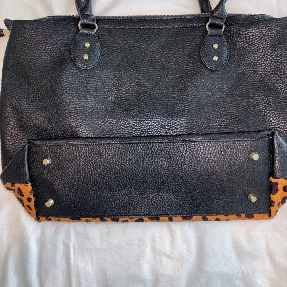 Pony Hair Leopard/Cheetah Print Travel/Gym Statement Tote by Toss Designs - Picture 8 of 16